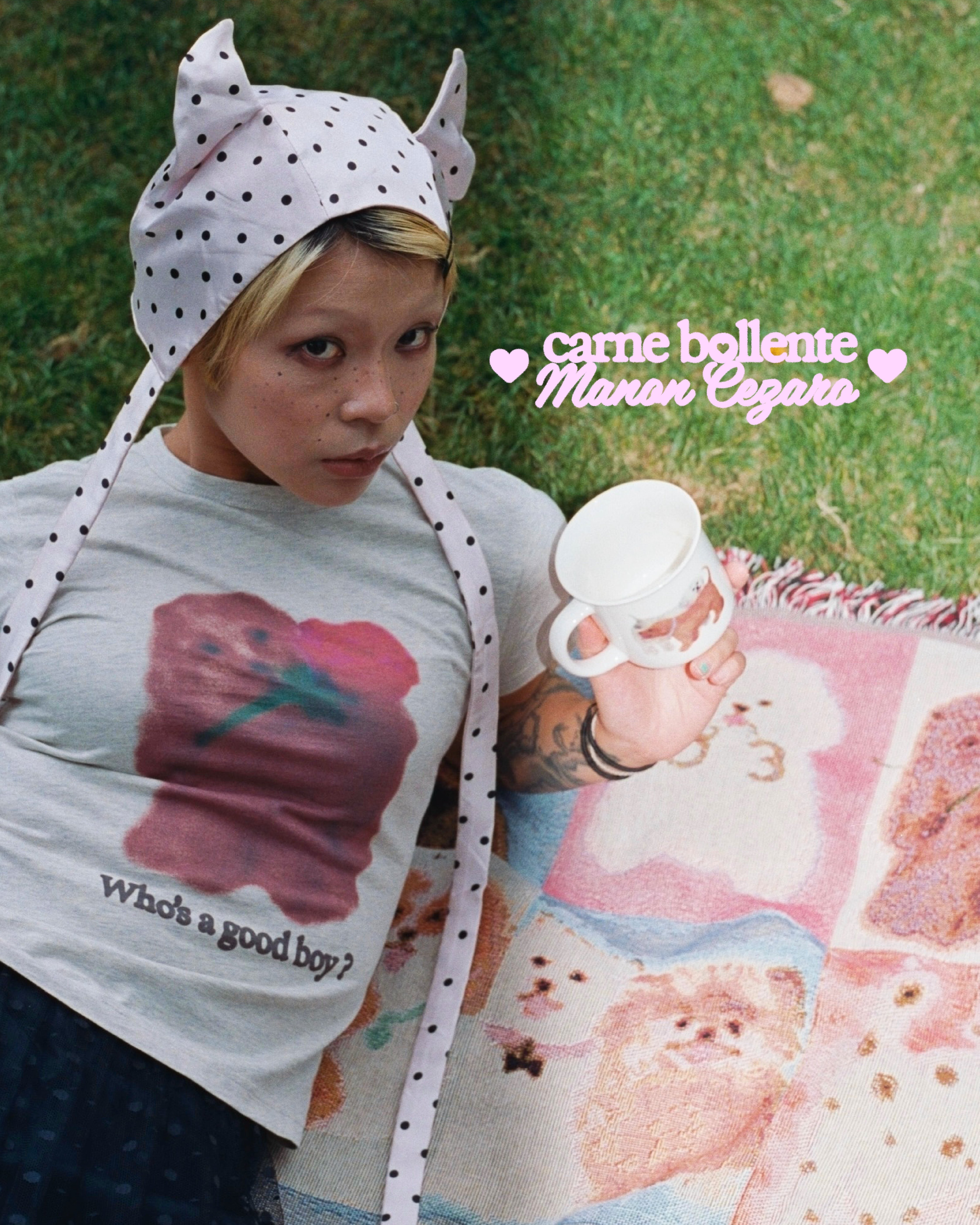 UNDERCOVER CARNEBOLLENTE レザーウォレット　刺繍 Carne Bollente
